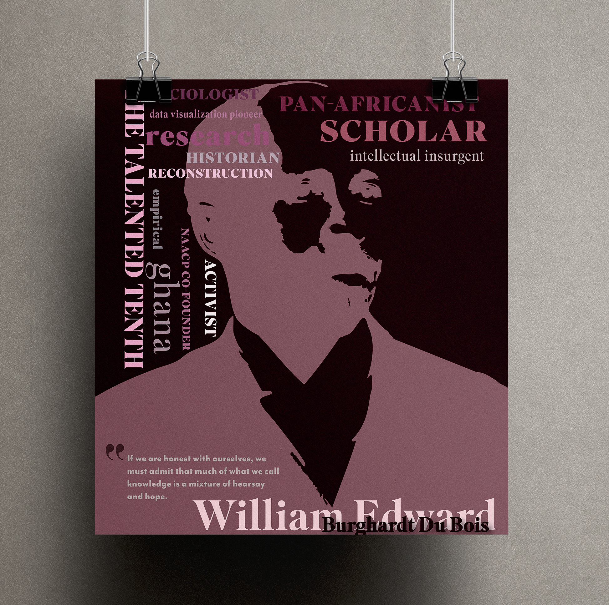 W.E.B. Du Bois poster about knowledge and truth