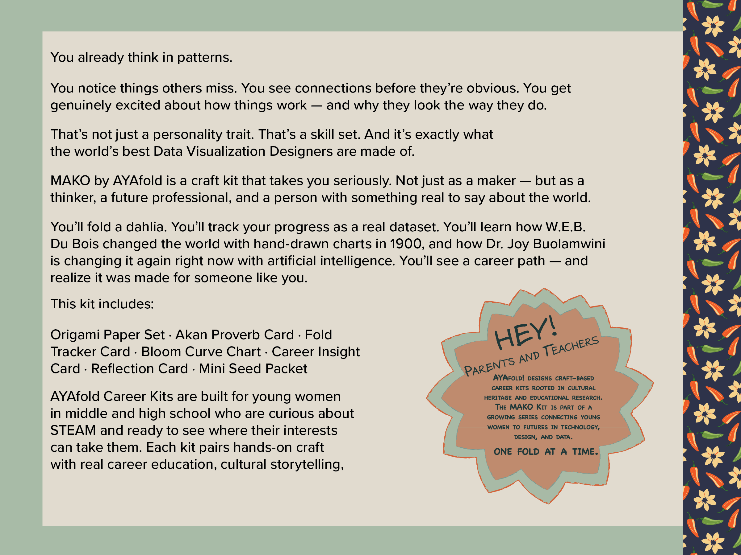 AyaFold booklet spread page 28