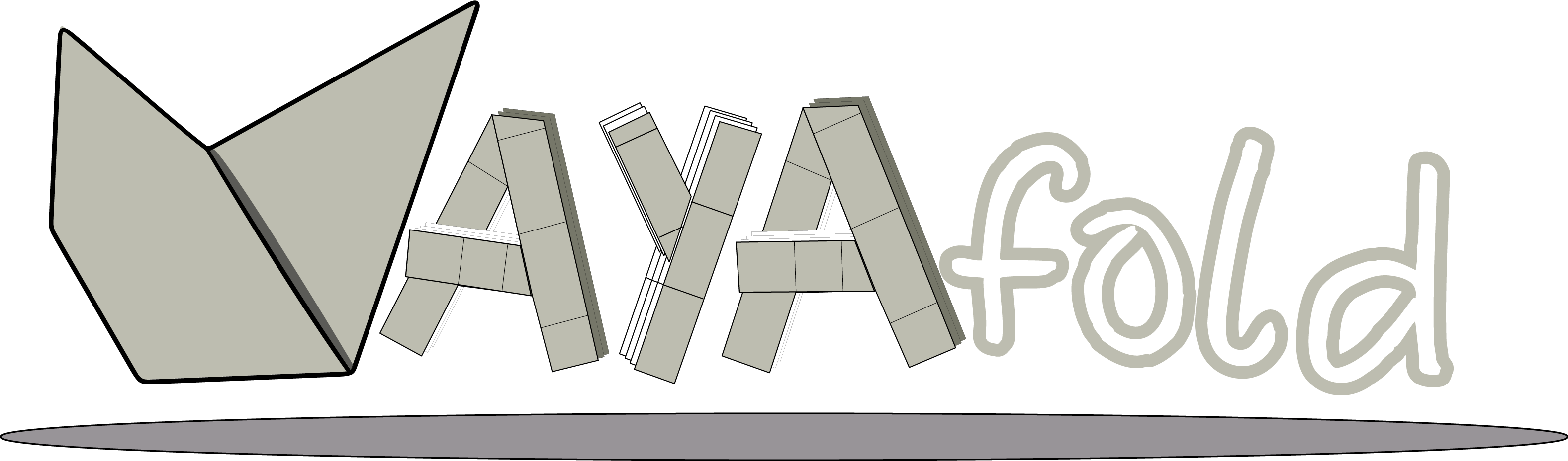 AyaFold logo grey version