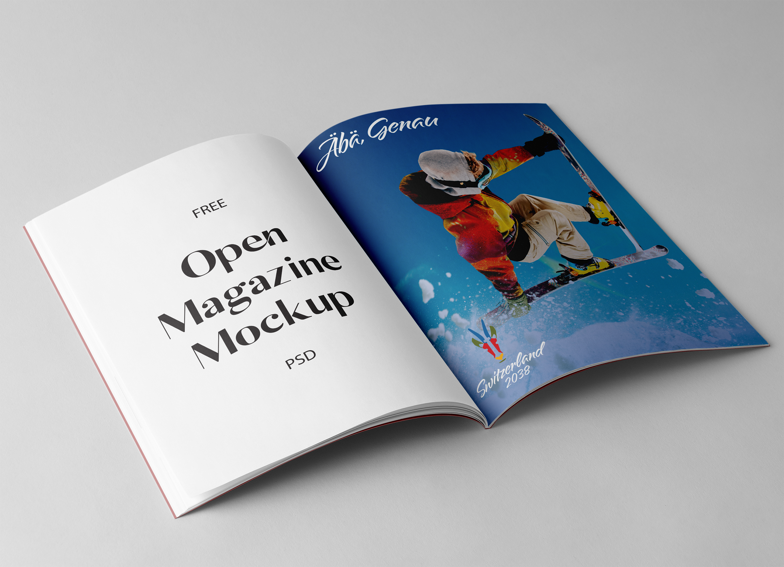 2038 Olympics brand identity applied to a campaign print advertisement