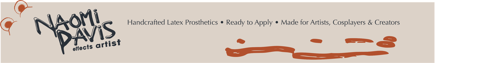 Etsy shop banner on beige