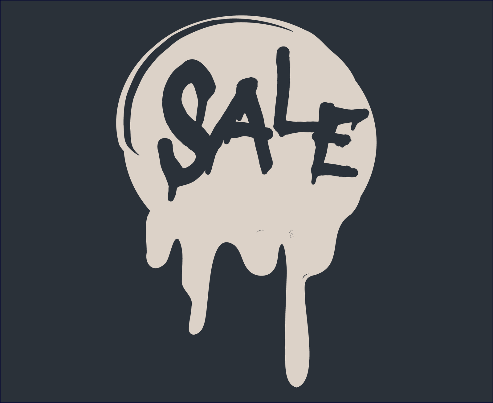SALE drip badge, navy