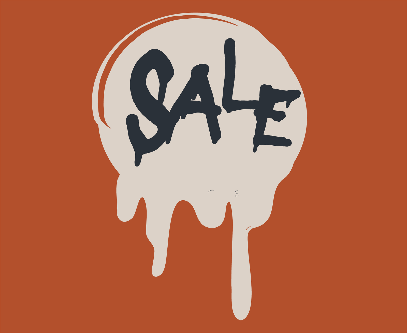 SALE drip badge, rust