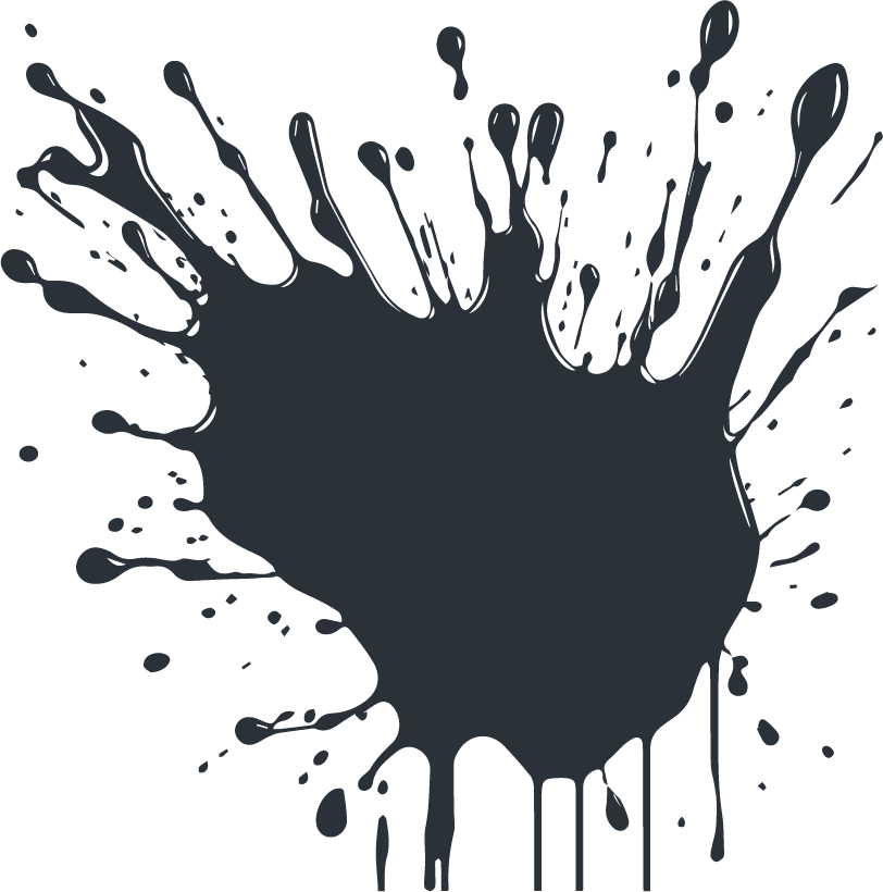 Deep navy paint-splat swatch, the brand's cold contrast color