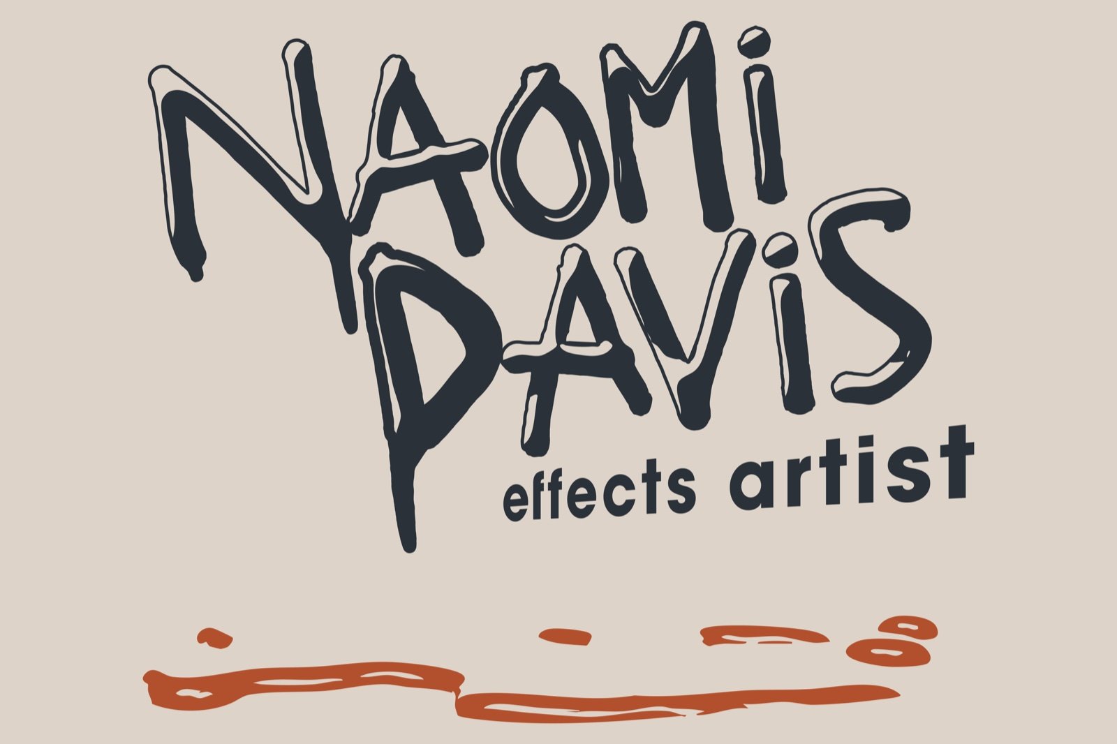 Naomi Davis wordmark on beige