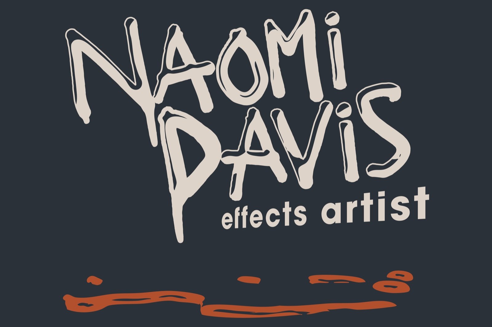 Naomi Davis wordmark on navy