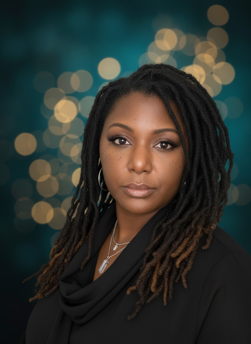 Professional headshot of Alisha Davis, designer and developer