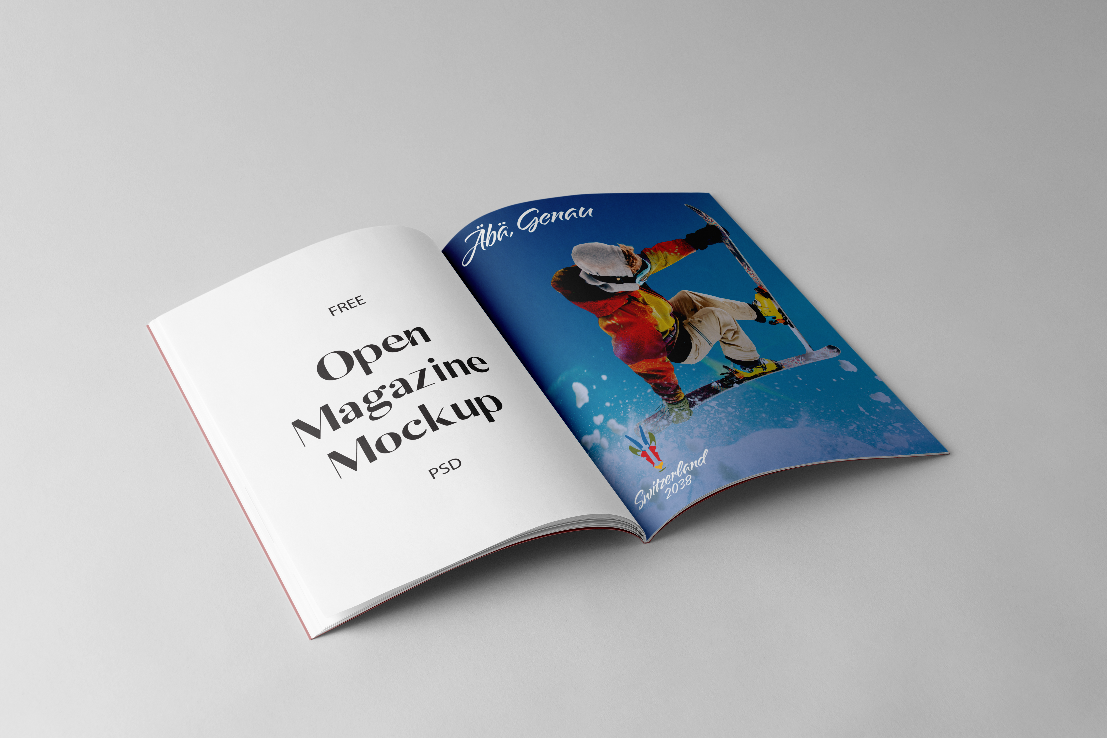 Digital display mockup featuring the Abä, Genau campaign artwork