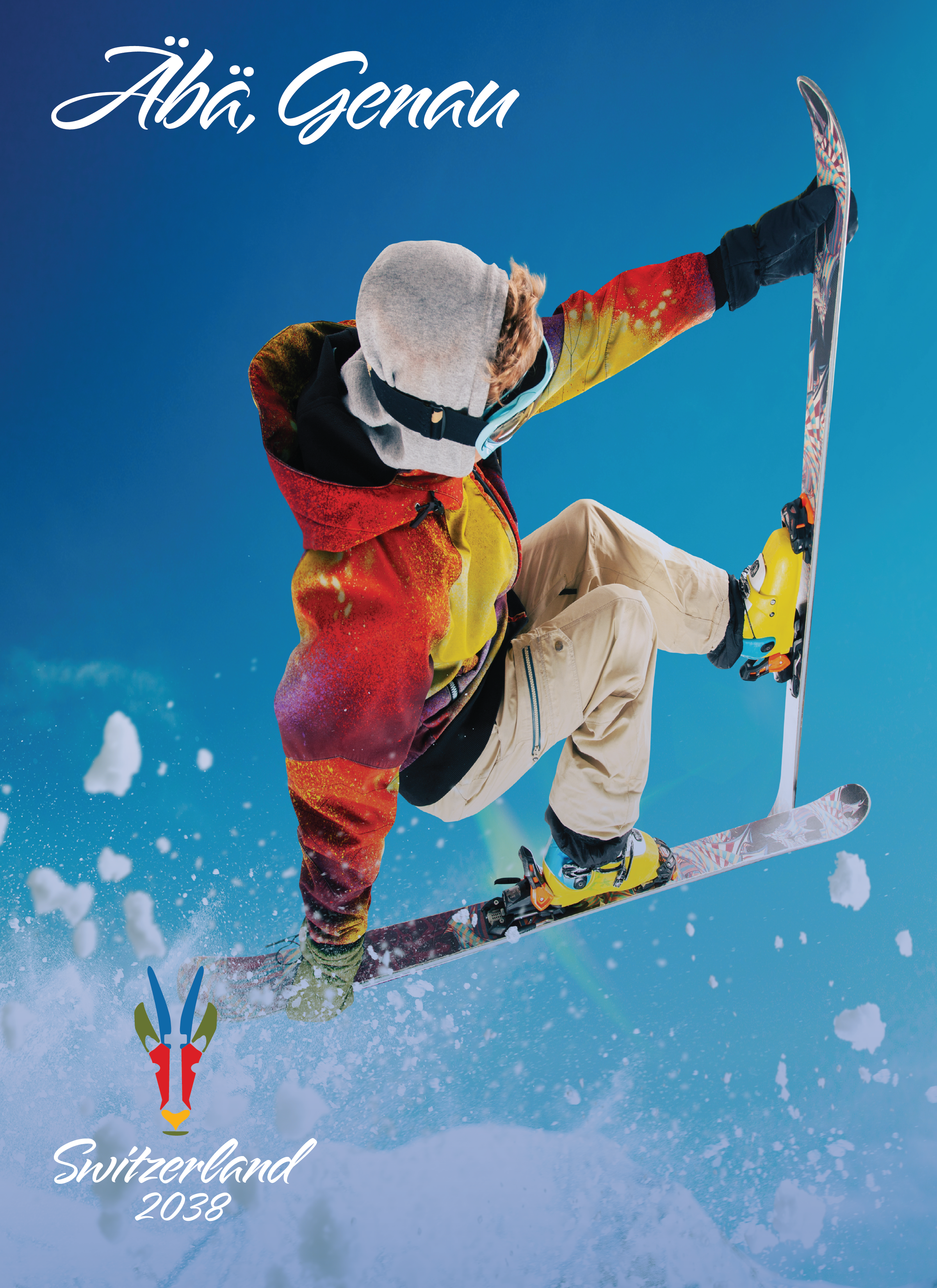 Print advertisement featuring the Abä, Genau campaign tagline