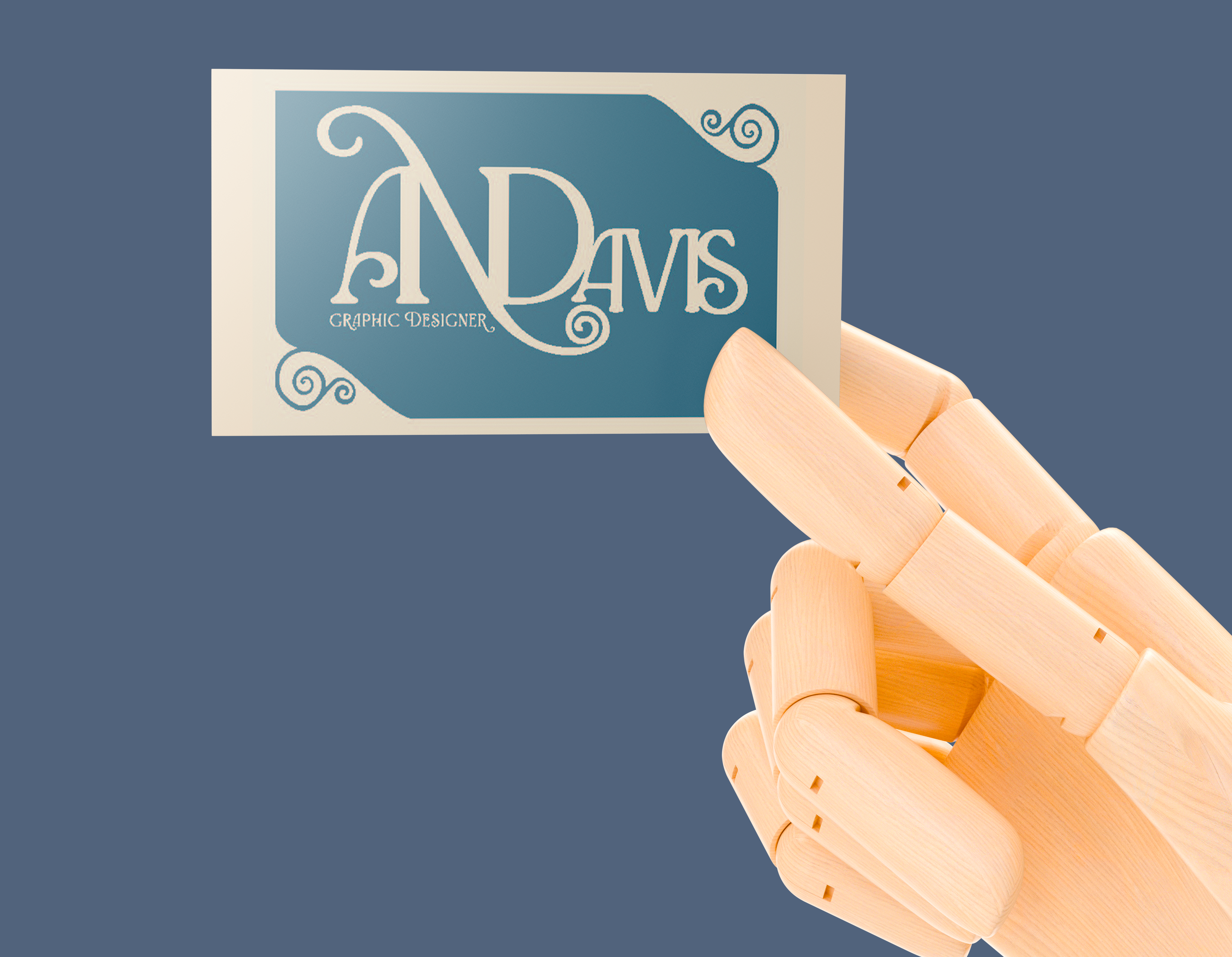 Business card mockup featuring the personal brand identity