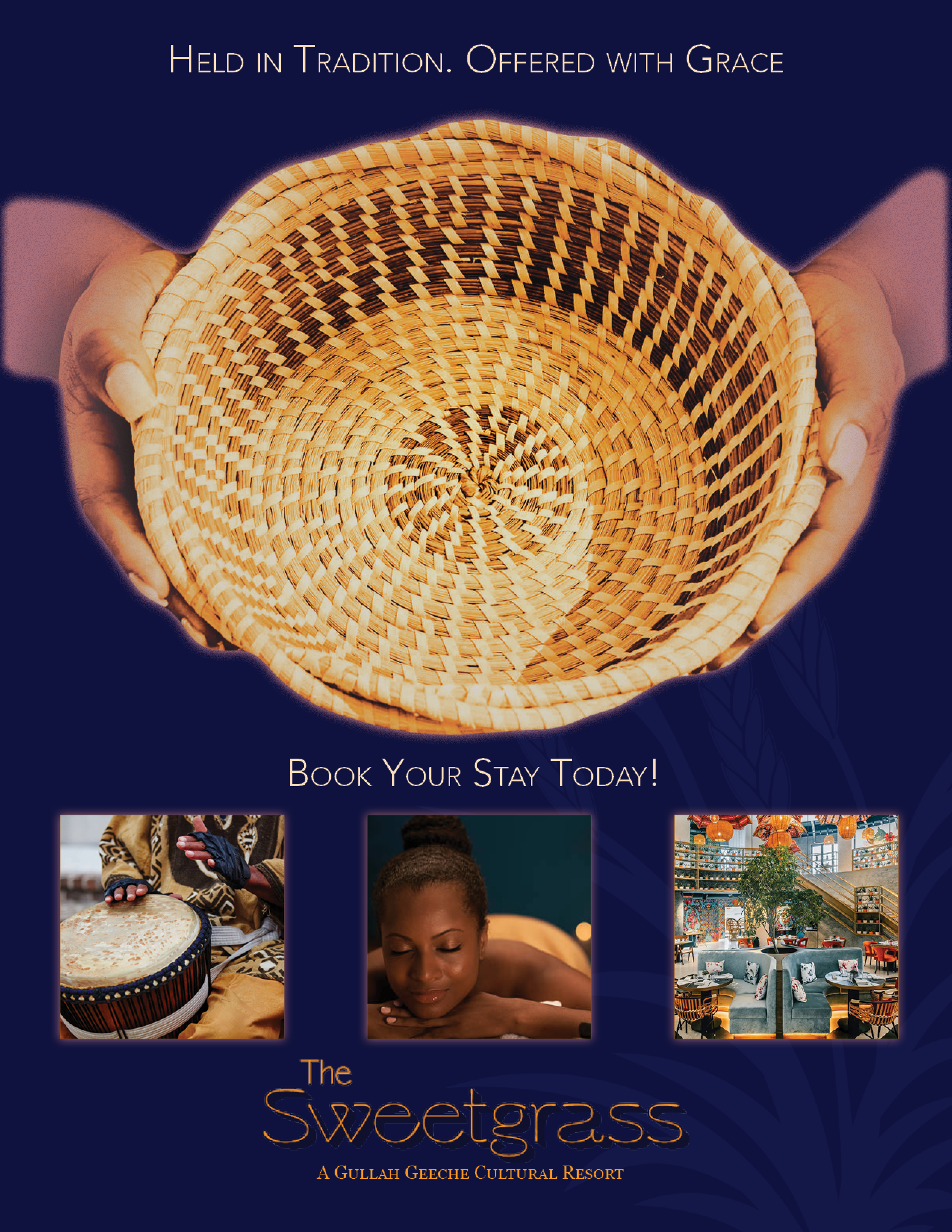 Sweetgrass Boutique print ad titled Offered in Grace