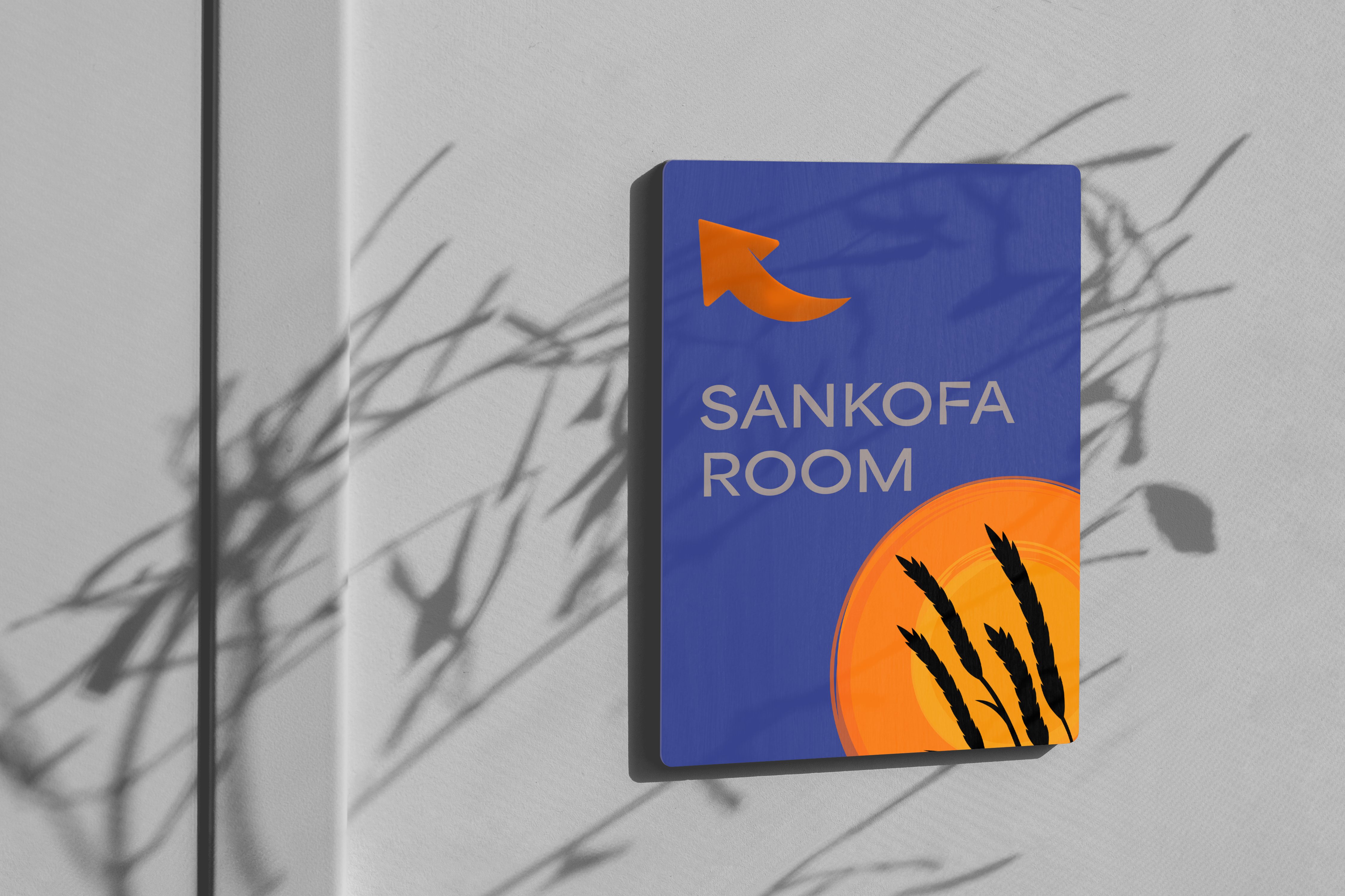 Sweetgrass Boutique wayfinding mockup with wooden signage