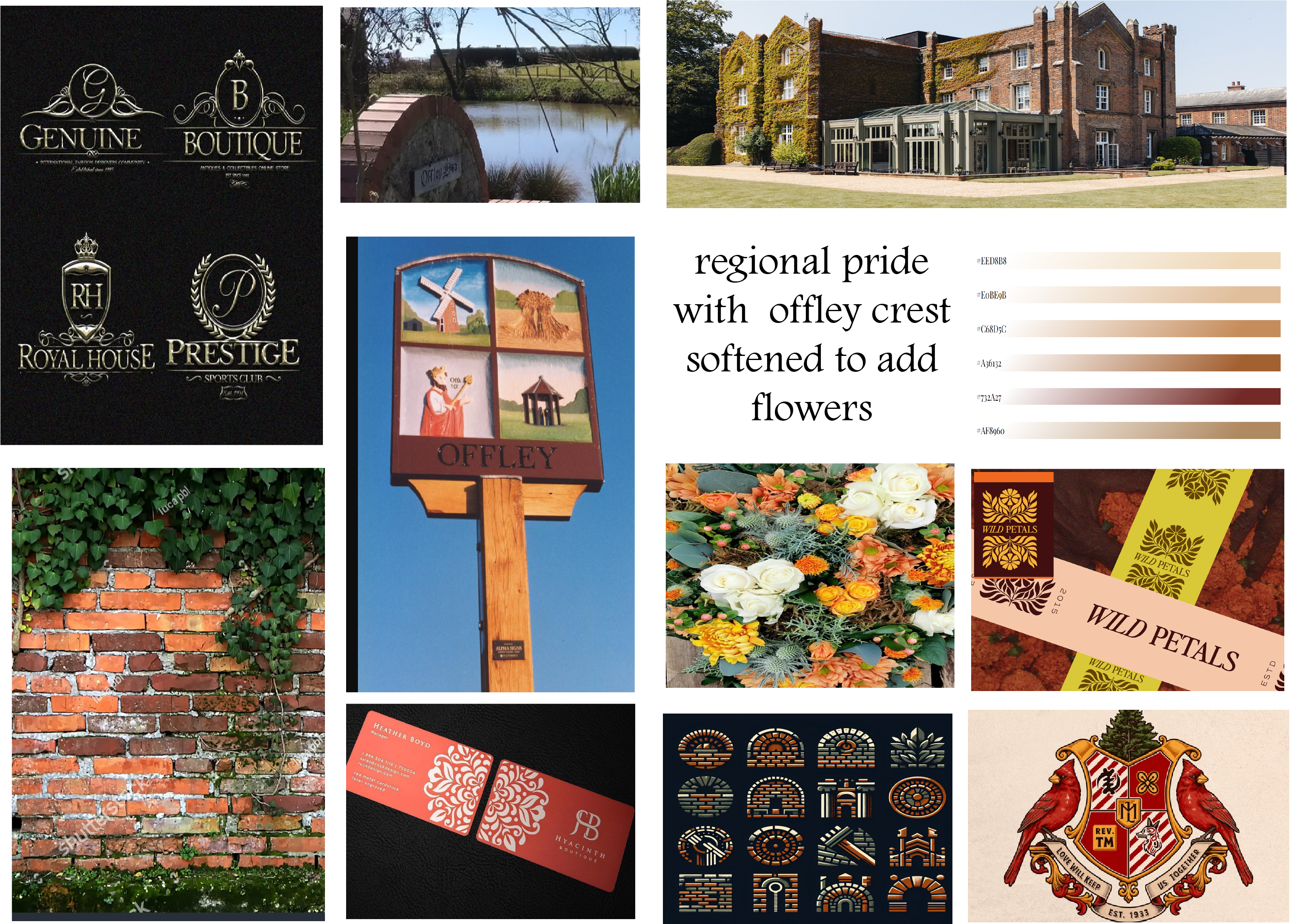 Moodboard exploring brick and stone textures