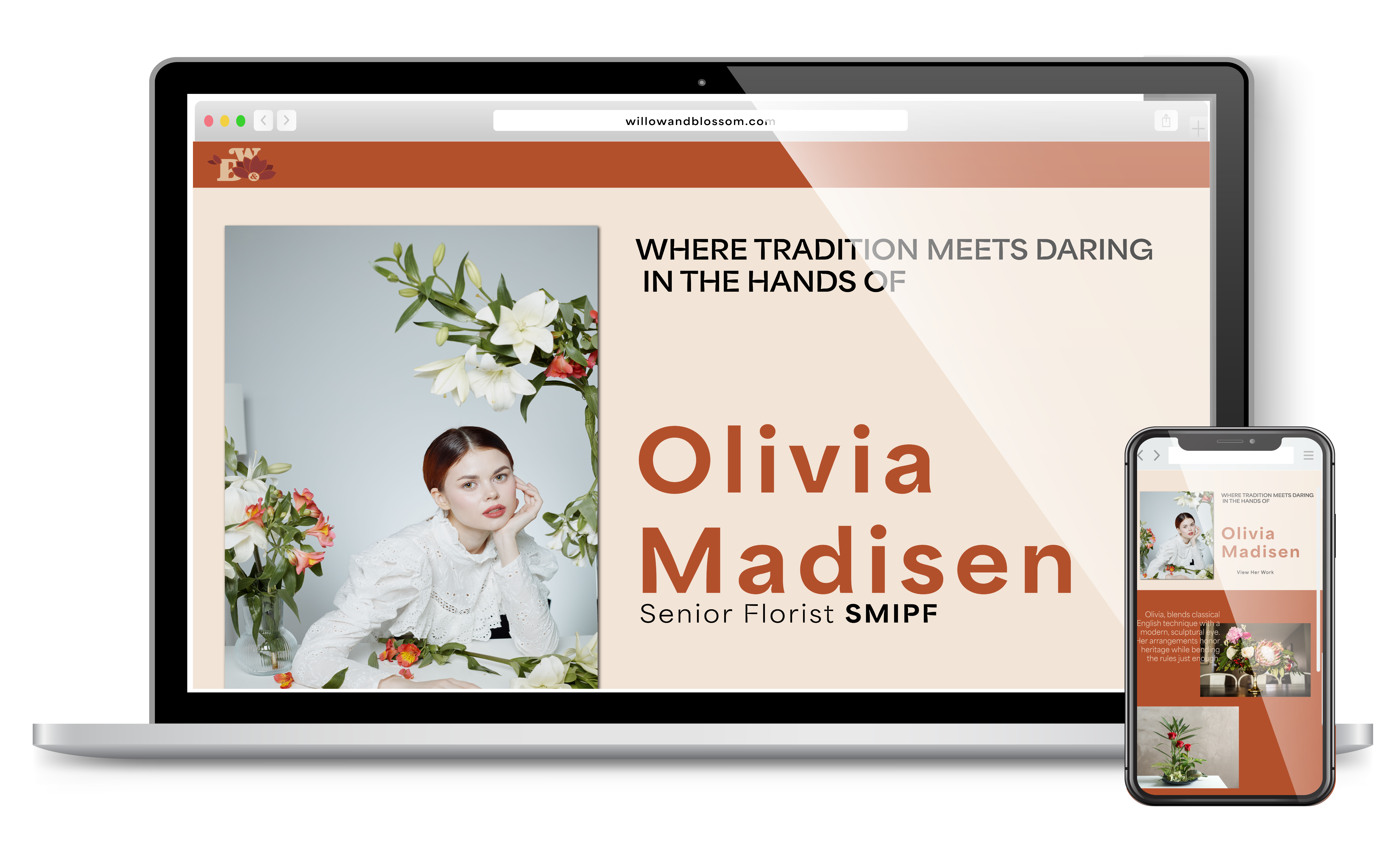 Door decal mockup showing storefront branding application